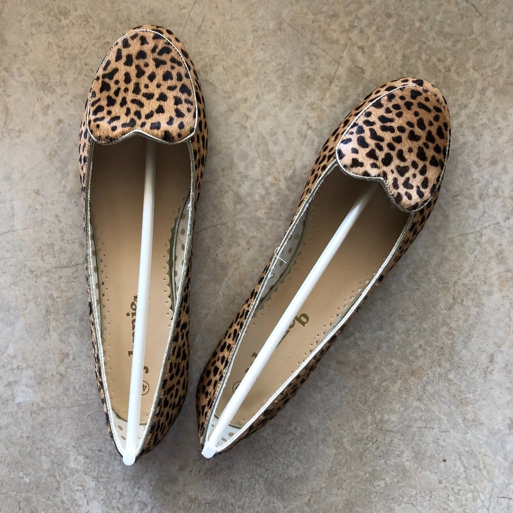 Boden Cheetah Heart Ballet Flats